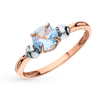 

Gold ring with Topaz sunlight sample 585