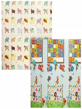 

Children's folding mat double sided for crawling and playing "figures/Horses" 180x200x1 cm