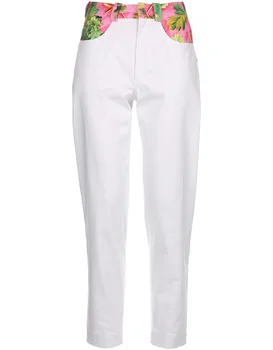 

W15603FS-WP191 Pants for women Women's Forward sweatpants with colorful inserts; floral print, urban fashion. Women's casual loose, tight, sports, beauty.