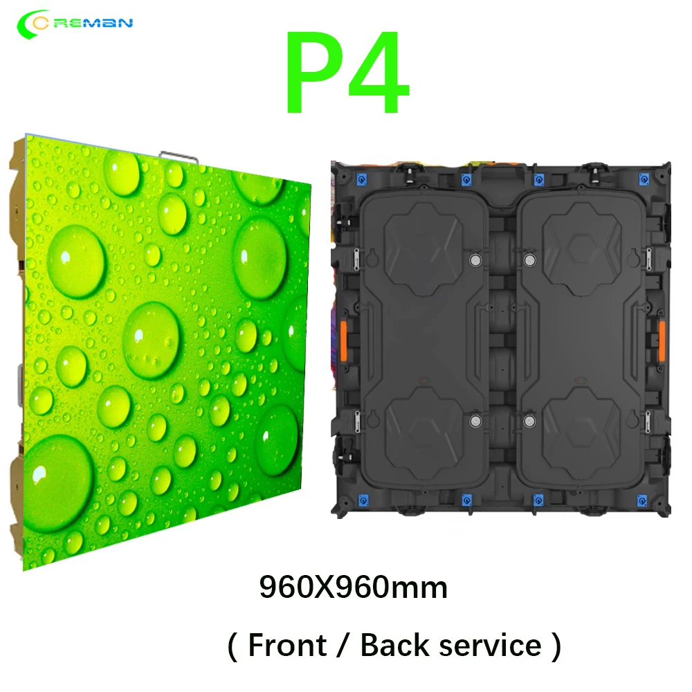 Переднее обслуживание p4 led видео настенная цена 960X960mm панель солнечных батарей