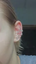 Pendientes con Clip de mariposa Punk para adolescentes y mujeres, Joyería Moderna de aleación de Zinc, aretes Retro de cadena de Metal