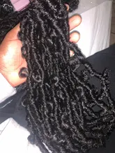 Trenzas de pelo de ganchillo, pelo corto sintético desgastado, trenzas de ganchillo precortadas, Natural, despeinado