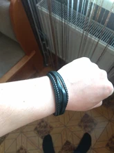 Precio al por mayor pulsera clásica de cuero genuino para hombres joyería de encanto de mano imán multicapa regalo hecho a mano para chicos geniales pulseira masculina