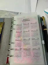 Cuaderno de hojas sueltas A5 A6, 40 hojas, recambio de papel, carpeta espiral, índice de páginas internas, planificador diario semanal mensual