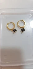 Hoop-Earrings Zircon Fine-Jewelry Bling Black 100%925-Sterling-Silver Luxury Woman 