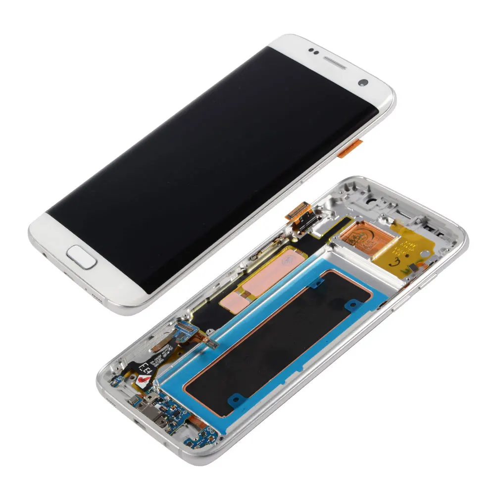 Ori SUPER AMOLED для samsung Galaxy S7 Edge G935F A V oled-дисплей ЖК-сенсорный экран с заменой рамки Переднее стекло Ремонт