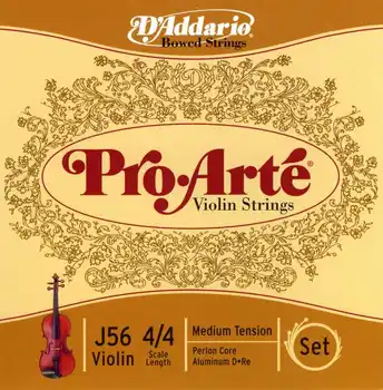 

J56-4/4m-b10 Pro-Arte violin strings 4/4, medium, 10 sets, D'Addario