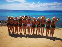 Bride Tribe-Bañador estampado de una pieza para mujer, traje de baño con forro para mujer, Bikini con espalda descubierta para fiesta de boda, ropa de playa