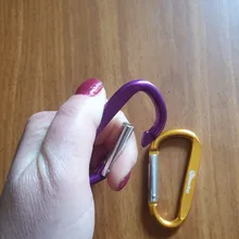 Mosquetón de aleación de aluminio para escalada al aire libre, hebilla en forma de D, llavero de supervivencia, gancho de escalada, hebilla de mochila, 1 ud.