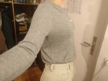 Knitted Cardigan Autumn Womens Coat New Base-Shirt Polos-Neck Inside