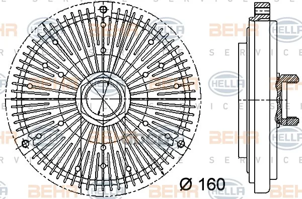 Сцепление Вентилятор Радиатора Hella 8mv376731491 HELLA арт. 8MV376731491