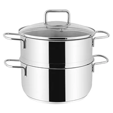 20 см Толстая индукционная плита Пароварка из нержавеющей стали двухслойный паровой горшок Удобная кухонная плита Инструмент для приготовления пищи