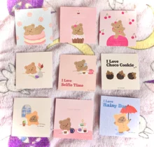 9 unids/pack Kawaii Ins mano cuenta tarjeta postal marcador decoración impermeable tarjeta linda chica apoyos de la foto, regalos de los niños