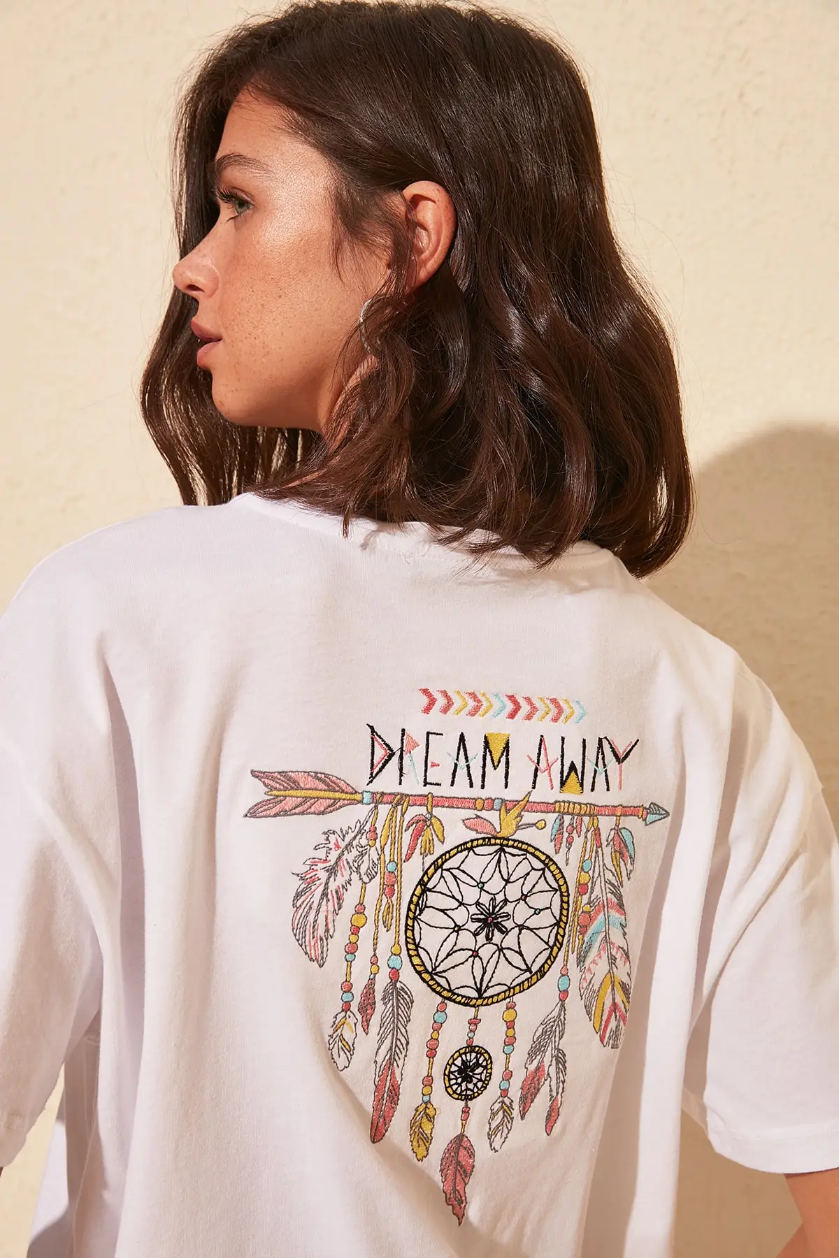 

Trendyol Embroidered Boyfriend Knitted T-Shirt TWOSS20TS0307