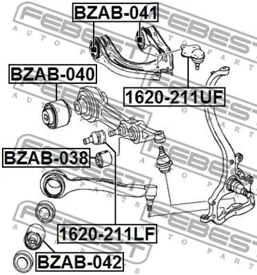 Шаровая опора MERCEDES BENZ CLS-CLASS 219 2003-2010 FEBEST 1620