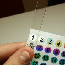 Etiquetas adhesivas láser a prueba de agua para manualidades, esmalte de uñas pintalabios, etiquetas con números de Color, suministros escolares y de oficina, Número 1-300