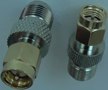 Conector hembra tipo F Jack a SMA hembra, adaptador coaxial RF recto a enchufe SMA