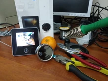 KAK-Timbre electrónico con pantalla LCD para puerta, campana con cámara de grabación, visor digital de 2,8, mirilla inteligente