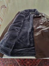 LOVZON-Chaqueta de piel sintética para hombre, abrigos de marca de alta calidad, prendas de vestir de negocios, forro polar, para invierno, 5XL