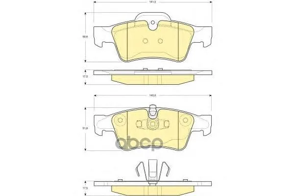 Колодки Тормозные Mercedes-Benz W164 Ml 05/W251 R-Class 06 Задние Girling 6116432 Girling арт. 6116432