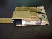 Bolsa Molle de nailon de 9mm, bolsa táctica doble de doble pistola para revistas, cierre la funda para caza militar Glock 1911 HK USP Mag