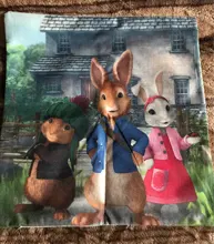 Cushion-Cover Pillow-Case Linen Fairy-Tale Rabbit Cartoon Sofa Room-Decor Home Colorful