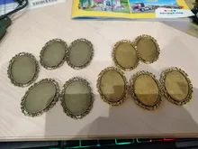 Nueva moda 5 uds 30x40mm tamaño Interior antiguo bronce dorado plata colores negros broche perforado estilo Base colgante