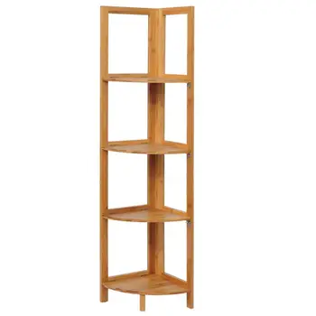 

1PC 27x38x120cm Bamboo Shelf Corner Bathroom Shelf Kitchen Shelf Toilet Rack Shower Shampoo Organizer Space Saving