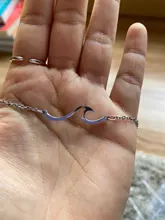 Jisensp-Collar con colgante de ondas bohemias para mujer, joyería de acero inoxidable, amuletos de surfista para playa, bisutería femenina