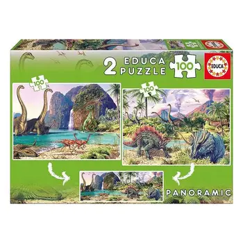 

Child's Puzzle Dino World Educa (2 x 100 pcs)