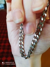 Sifisrri-Cadena de eslabones cubanos para hombre y mujer, brazalete de acero inoxidable de 3/5/7mm, color negro y dorado, joyería Unisex