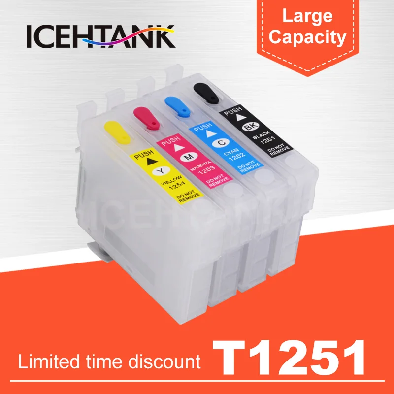 Чернильный картридж ICEHTANK T1251 для принтера Epson Stylus NX125 NX127 NX130 NX230 NX420 NX530 NX625 320 |