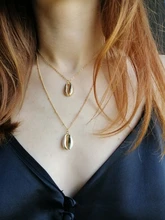 Tocona-collar con colgante de concha de verano para mujeres, cadena de oro para mujeres, Gargantilla ajustable, accesorios de playa, B07303