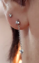 CANNER-pendientes de plata de ley 925 con circonita de cristal, joyería fina con cierre de tuerca, para mujeres