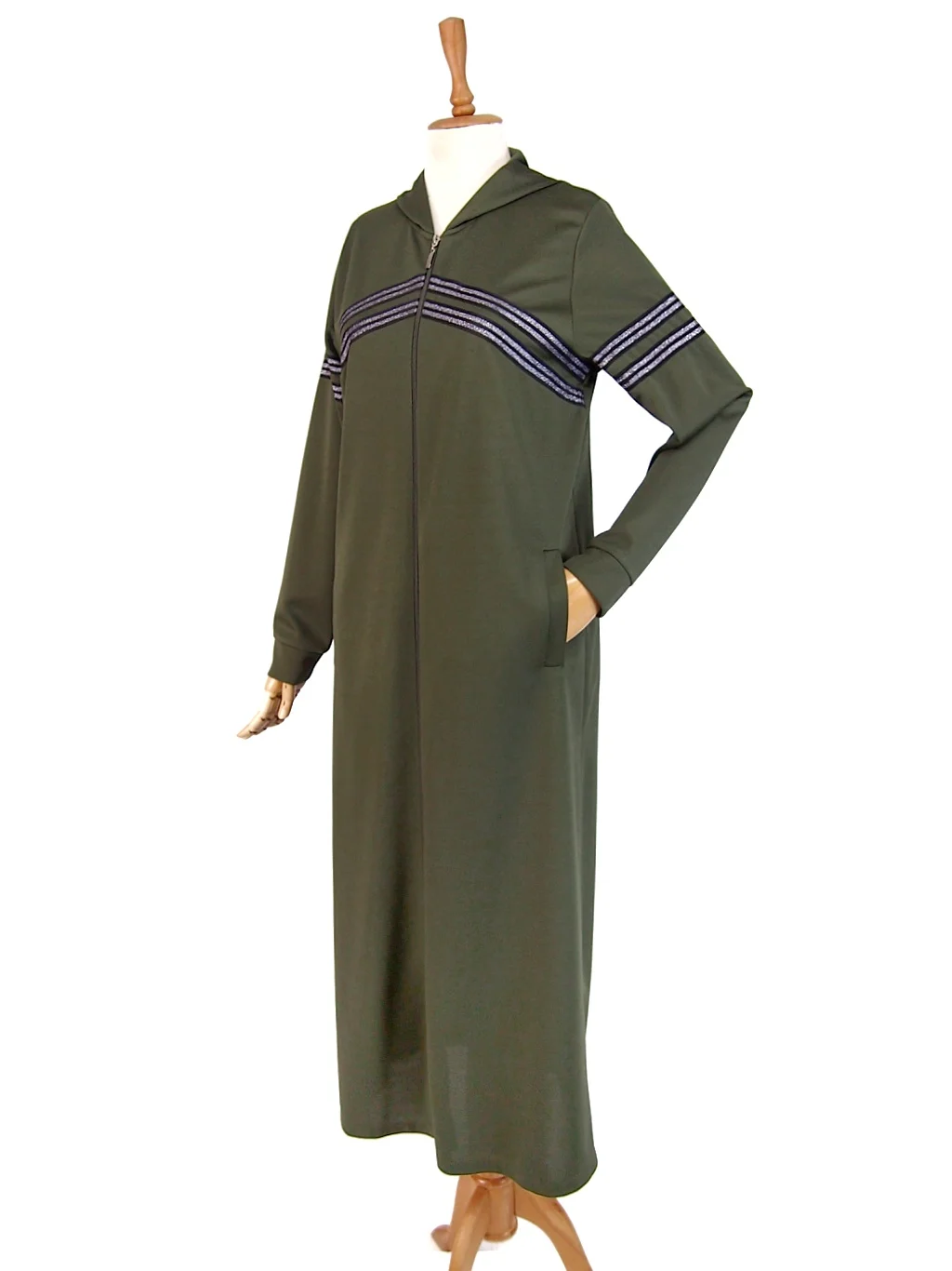 Muslim Abaya Tracksuit Sport Long Dress Women Eid Kaftan Islamic Clothing Hoddies Abayas with Pockets Caftan Robe Femme Reis