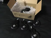 Furniture Hardware Wheels Replacement Rubber Caster Swivel Safe-Rollers Office-Chair