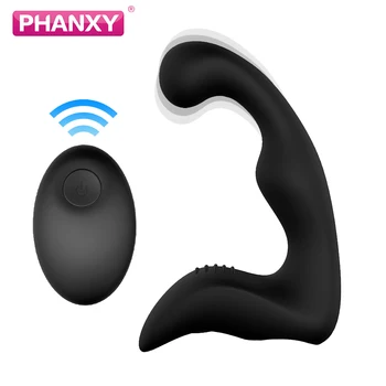 PHANXY Remote Control Male Prostate Massager Vibrator For Men Silicone Butt Plug SexToy For Gay beginners Tail Anal Plug Sex Toy 1