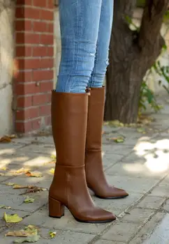 

Satisfied Fashion Taba Cilt Topuklu Çizme