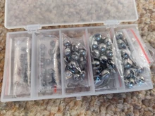 Unids/caja de plomo de mordedura abierta, clip de pesca desnuda, mordedura redonda, plomada, aparejos de pesca auxiliares, 100