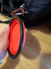 Taza plegable de viaje para alimentación de agua, contenedor portátil de comida para cachorros, para perros y gatos, bandeja de alimentación, 350ML