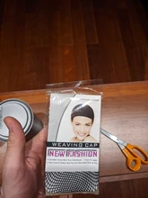 Malla de nailon para pelo de mujer, redecilla negra para la fabricación de pelucas, malla elástica, accesorios para pelucas, 1 unidad