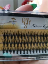 QSTY-Conjunto de pestañas postizas individuales, extensiones de pestañas largas naturales, 60 mechones/caja de maquillaje 20D visón Flare Cilio