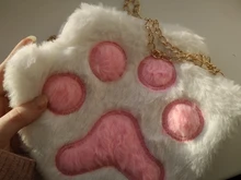 Bolso bandolera con cremallera y cadena con pata de oso para niña, monedero de felpa suave para niño pequeño, accesorios para bebé