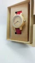 BOBO BIRD-Reloj de madera para hombre y mujer, venta de liquidación, promoción de precio, relojes de pulsera de cuarzo, correa de cuero, masculino