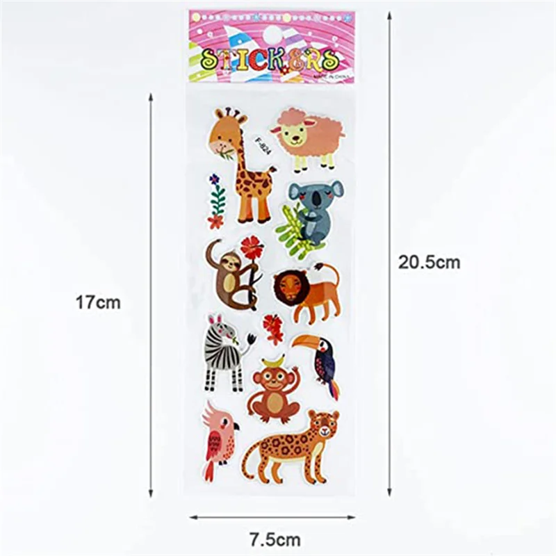 5pcs Kids Stickers Bulk Stickers for Girl Boy Birthday Gift Scrapbooking  Teachers Animals Cartoon - AliExpress