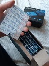 Máquina de tatuaje desechable estéril azul, boquilla de tubo de aguja para pistola de tatuaje, Kits de agarre de taza para tinta, 3/5/7/9/11/13RT, 50 Uds.