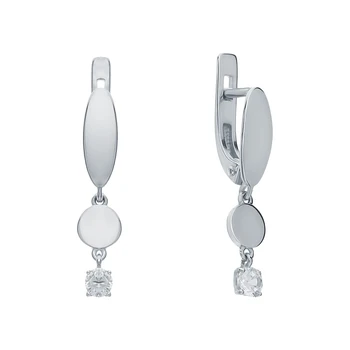 

Silver earrings with cubic zirconia sunlight sample 925