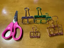 Clip Kawaii colorido para Carpeta de Clips de papel Metal, Clip para foto, Mensaje, billete, archivo, oficina, escuela, suministros, Clips, papelería coreana
