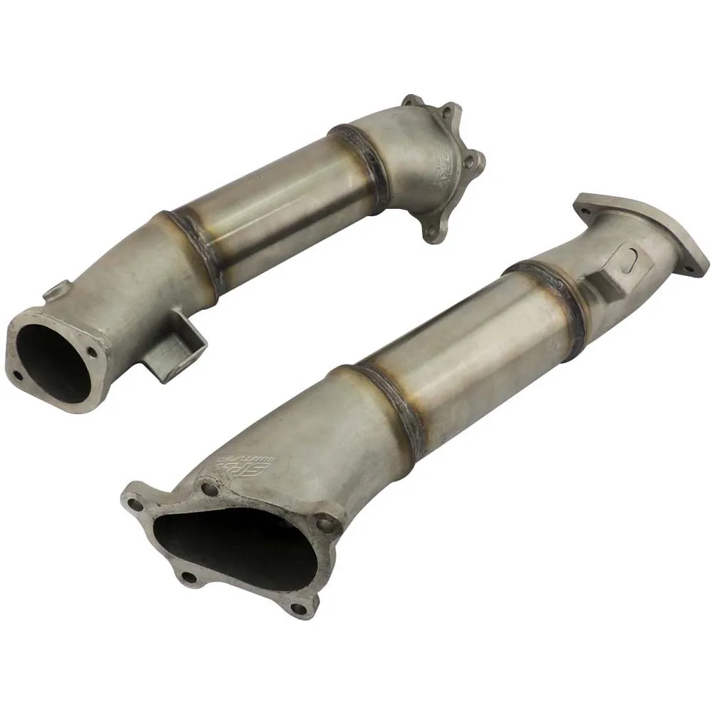 

Twin Turbo Catless Stainless steel cast bellmouth Downpipe for Nissan GTR R35 3.5 VR38DETT SPA TURBO