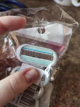 1 de afeitar mango + 4 hojas de afeitar reemplazables mujeres Manual de afeitar peluquería Trimmer Bikini de las axilas de afeitar